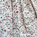 Abito bimba vinaccio in cotone con gonna floreale e fiocco rosa