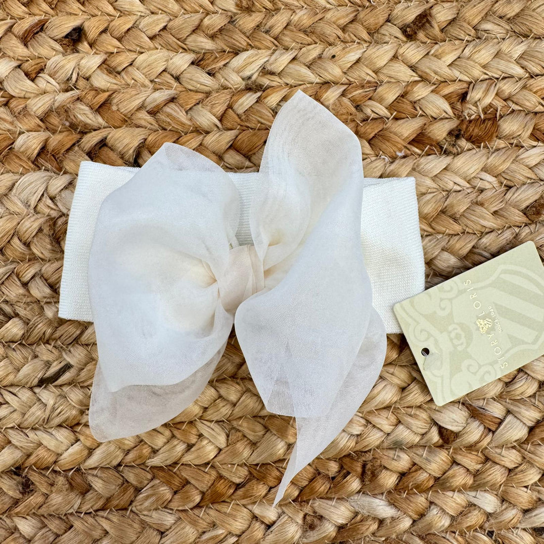 fascia battesimo neonata panna con grande fiocco elegante