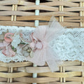 accessorio capelli neonata cerimonia con pizzo e fiocco tulle