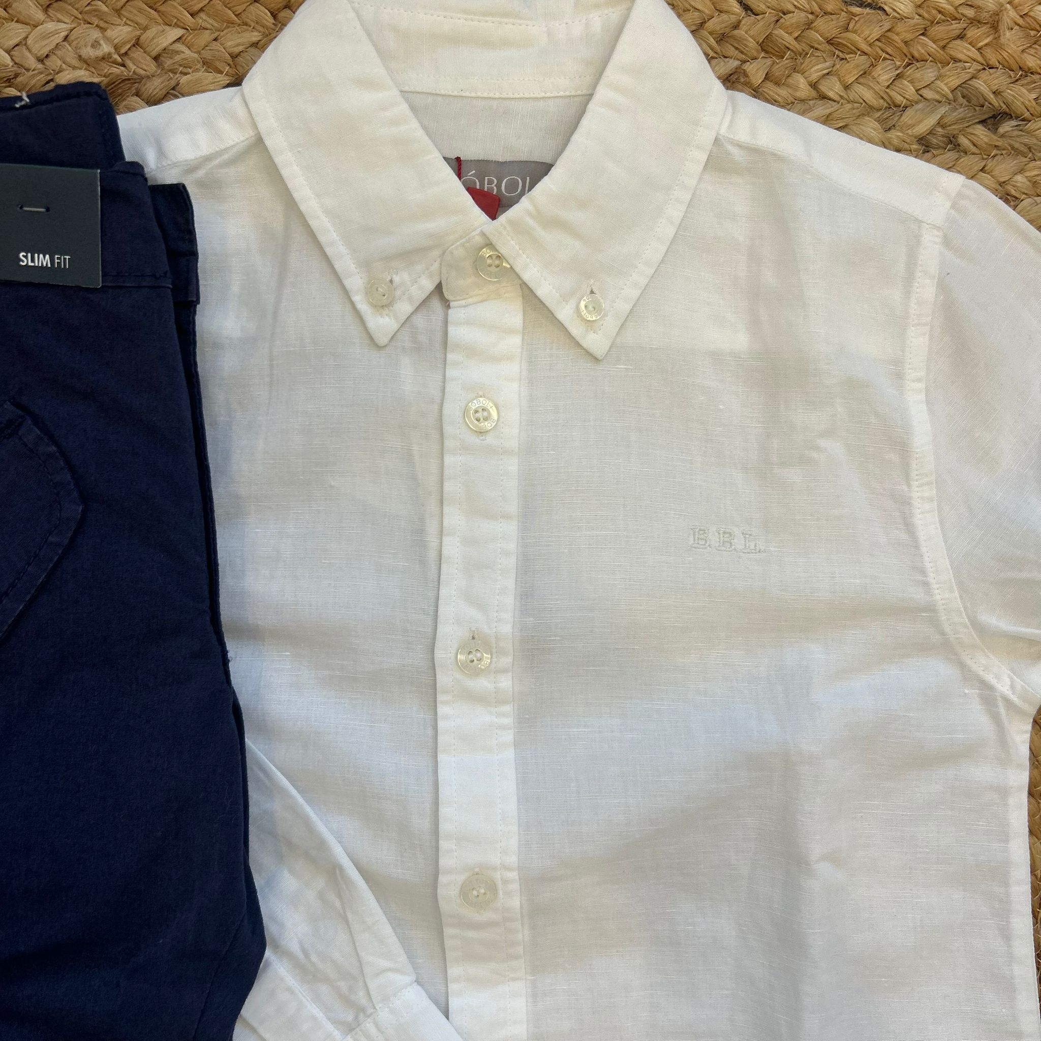 COMPLETO ESTIVO CAMICIA E PANTALONE CARGO BLU