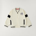 Felpa college bimbo panna iDO con zip e dettagli blu navy
