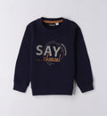 felpa bimbo blu SAY CHEESE con ricamo