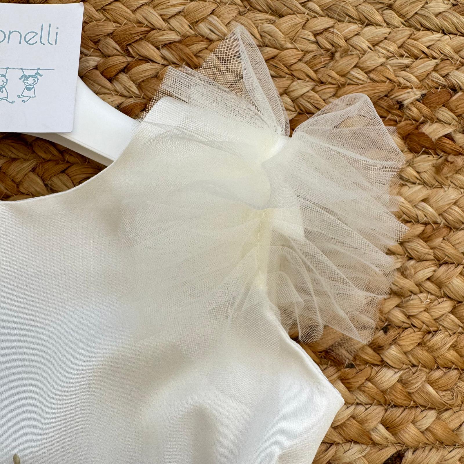 fiocco grande posteriore abito cerimonia bimba