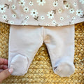 Uscita clinica neonata in caldo cotone con copertina sfoderabile, lenzuola, cappellino e bavaglino coordinati.