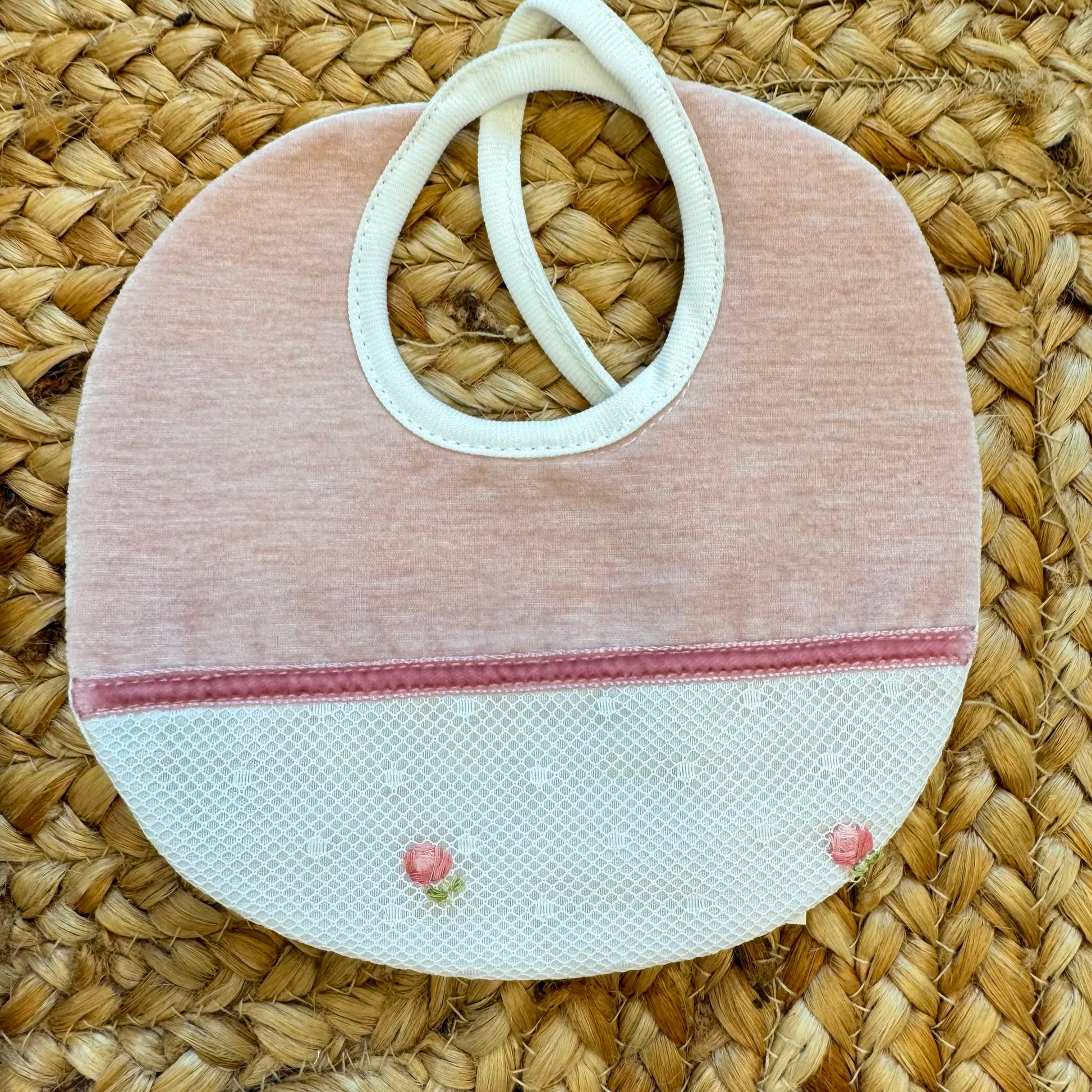 Uscita clinica neonata in ciniglia rosa con copertina sfoderabile e completo lenzuola.