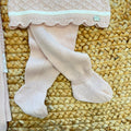 Completo nascita neonata rosa antico Juliana con maglia, ghettina e cuffietta