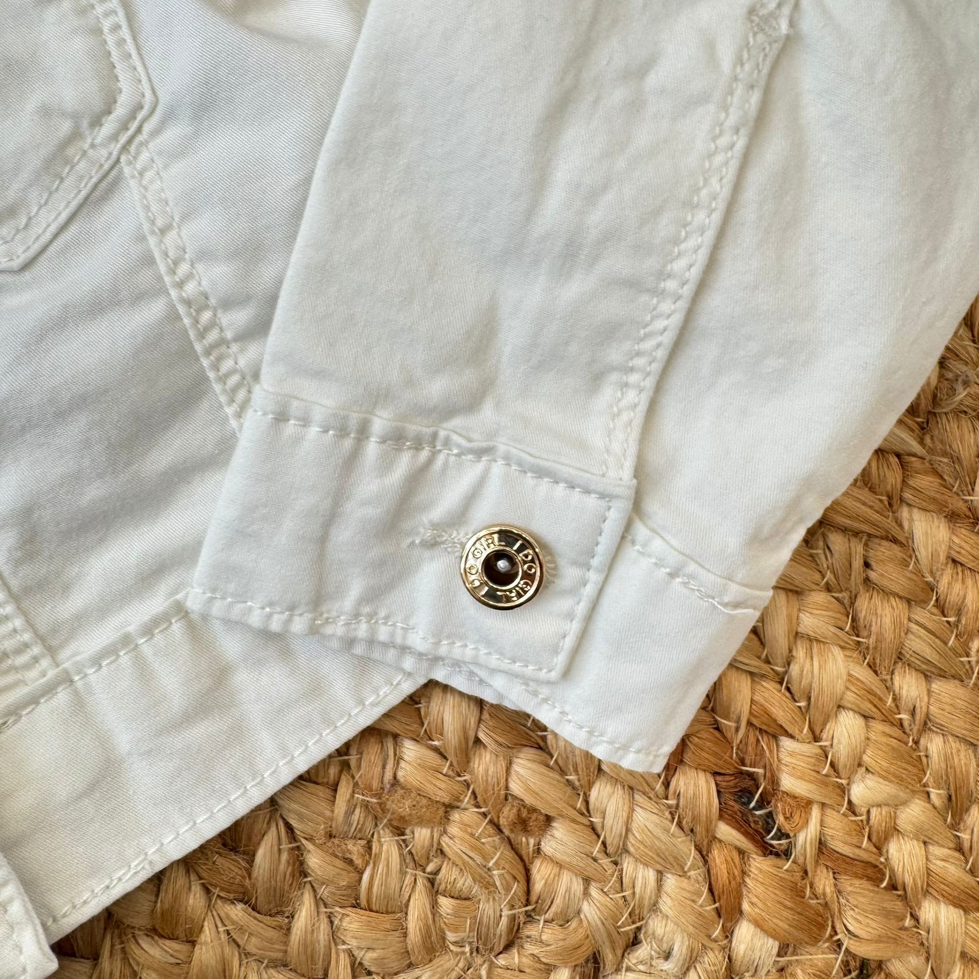 giacca bambina cotone con rouches spalle