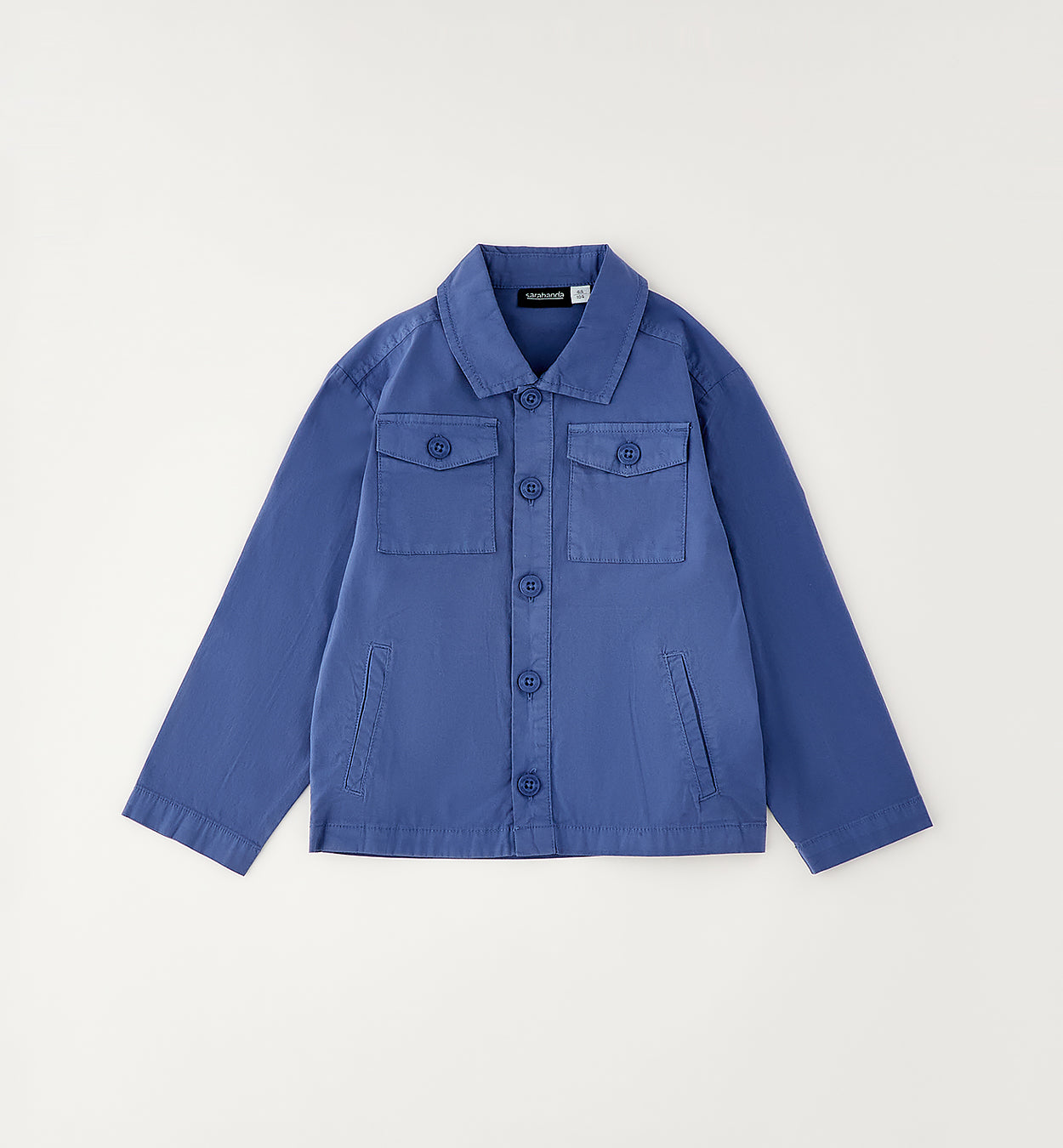 giacca bambino blu con bottoni e tasche