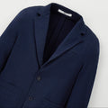 Giacca bimbo blu navy iDO in cotone elasticizzato vista frontale