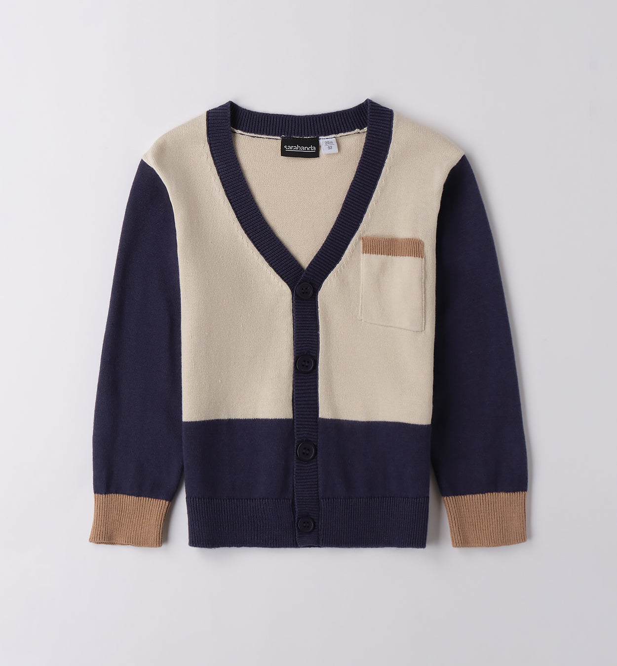 Cardigan, t-shirt e pantaloni cargo casual chic per bambini, abbigliamento primaverile.