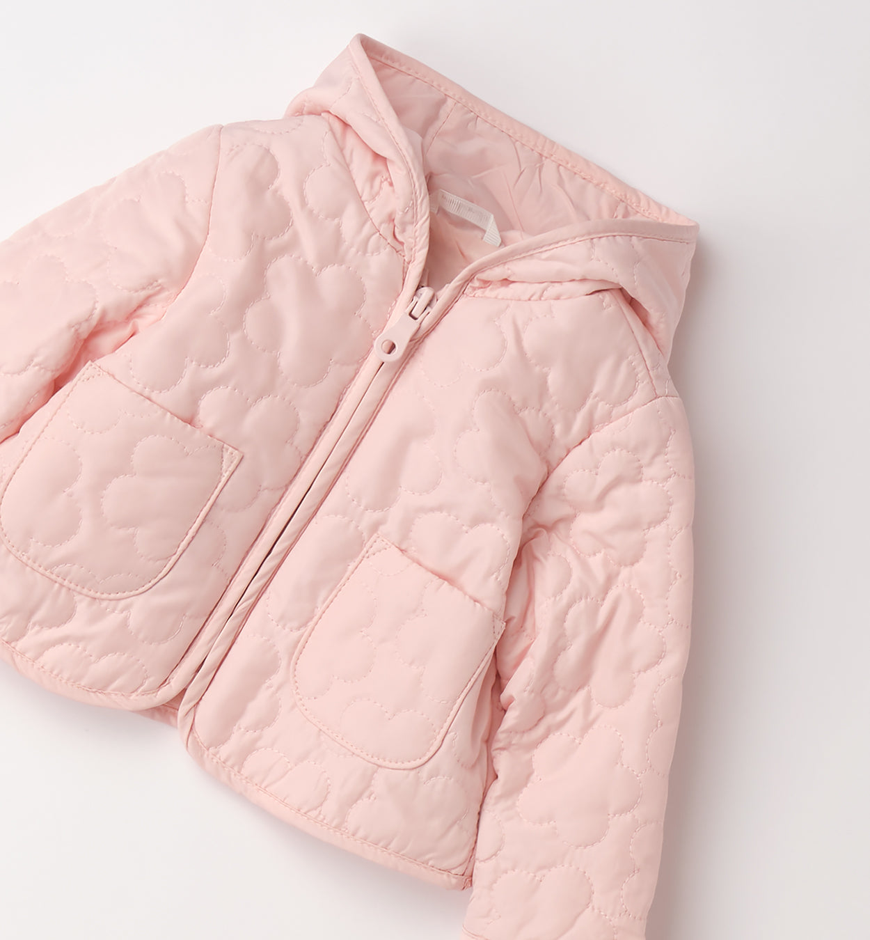 giacca neonata casual chic rosa con zip