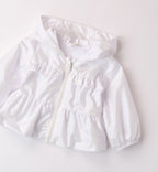 Giacca impermeabile bianca da neonata 