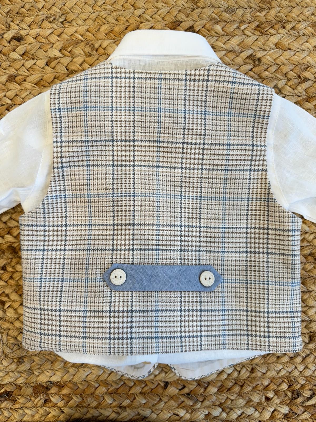  pantaloni lino bambino cerimonia azzurro