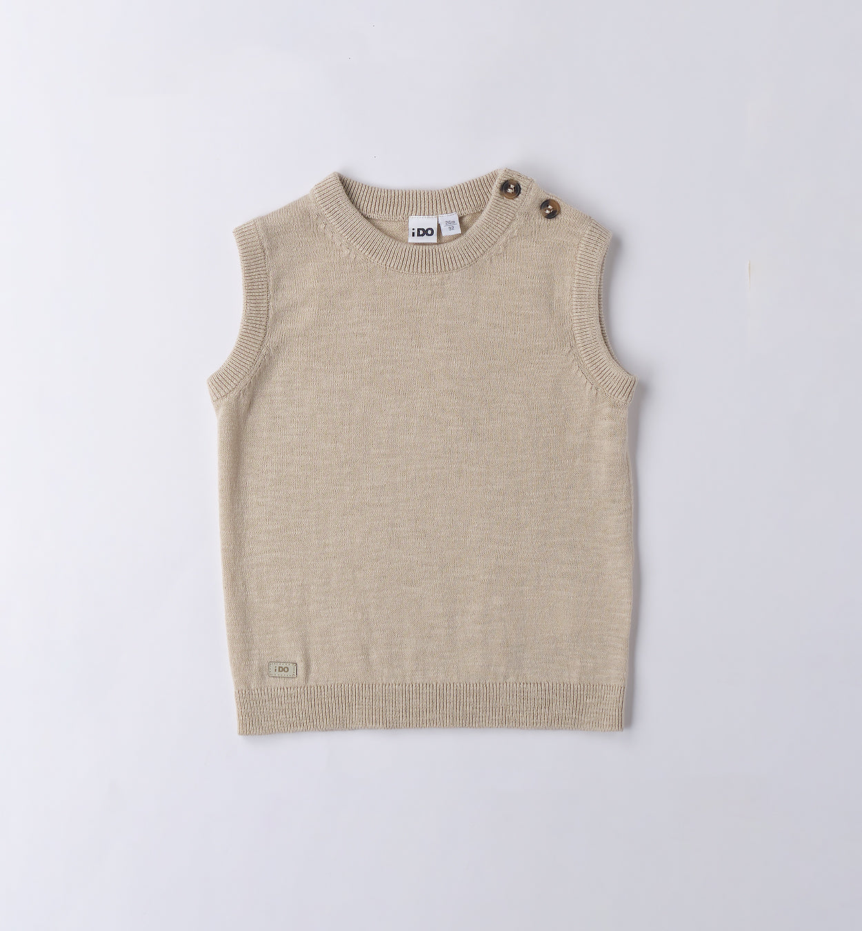 Gilet in maglia, camicia bianca e pantaloni navy per bambino, abbigliamento elegante cerimonia.