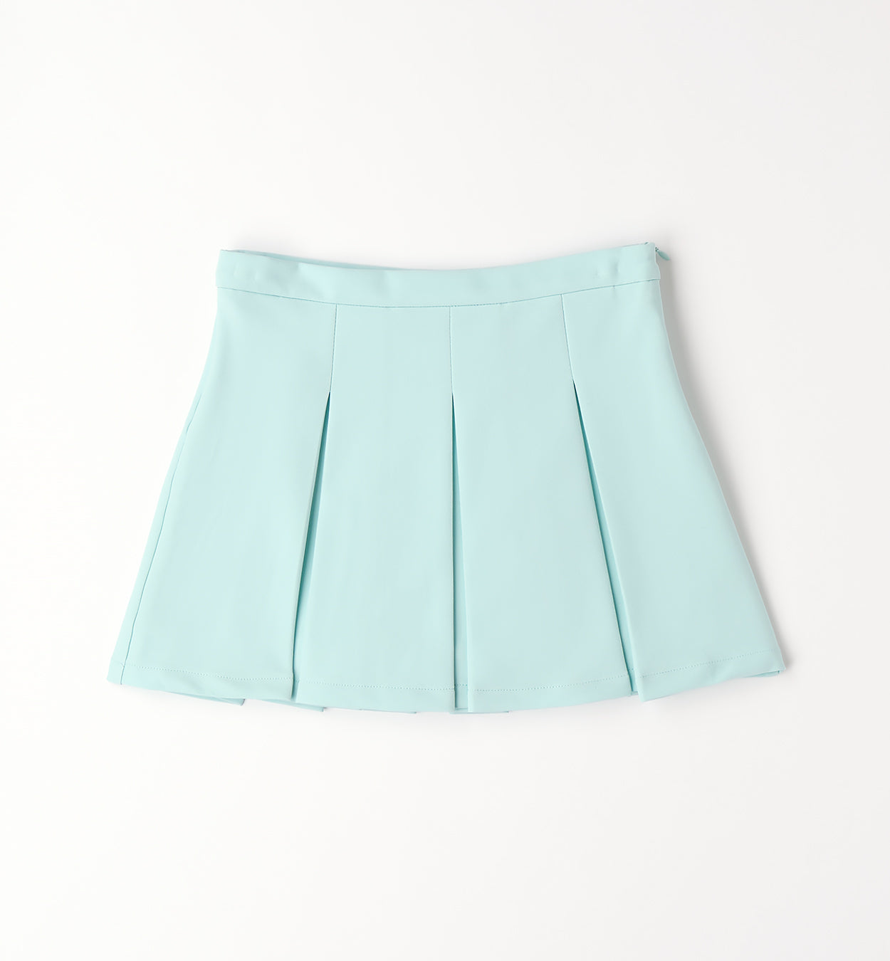 gonna bambina plissettata verde acqua