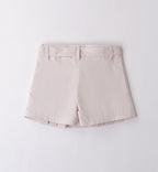 Retro gonna-pantalone a righe panna e beige per bambina


