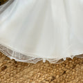 gonna abito battesimo bambina in tulle leggero vaporoso