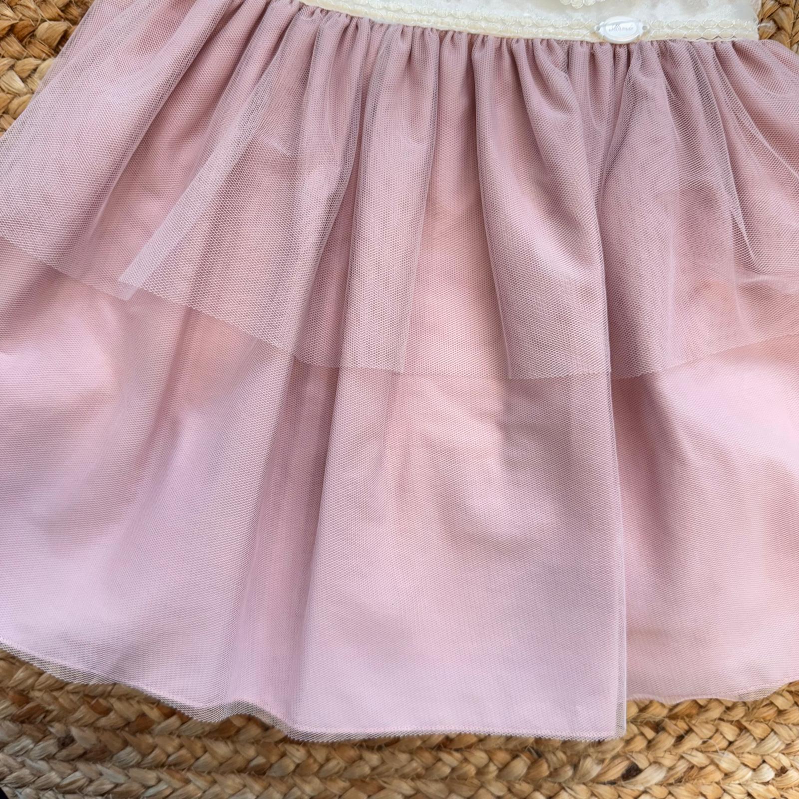 gonna in tulle rosa neonata elegante