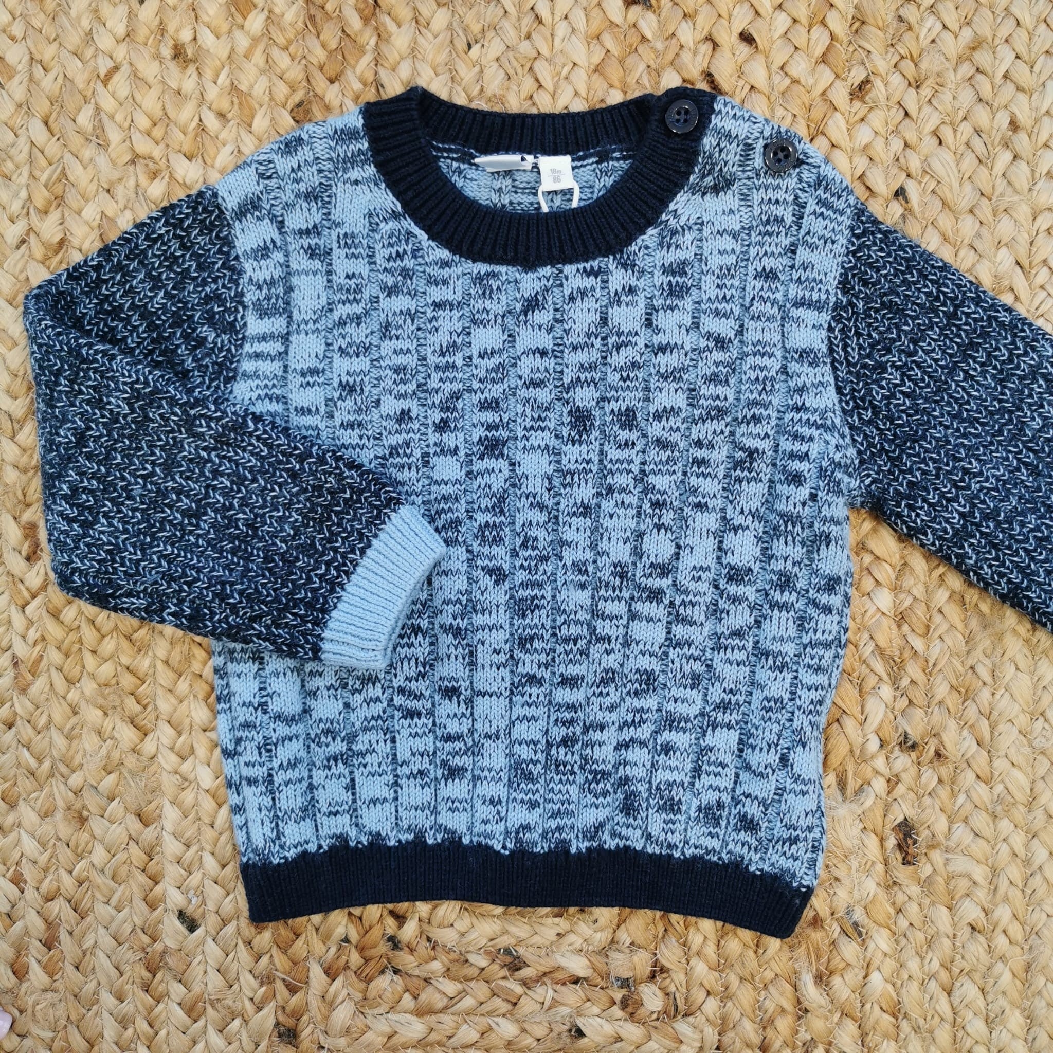 Maglia Per Bambino Realizzata In Tricot Cotone e Lana.