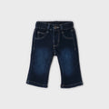 Giacca bimba in caldo cotone color panna con balza e chiusura frontale