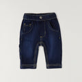 Completo 3 pezzi bimbo con giacca felpata color cammello, maglia e jeans