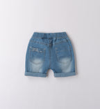  T-shirt con stampa animali e pantaloncini jeans per bambino, abbigliamento estivo casual.