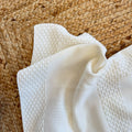 Uscita clinica neonata in pura lana color latte con completo, copertina, cappellino e scarpine