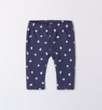  leggings bambina blu navy con elastico in vita