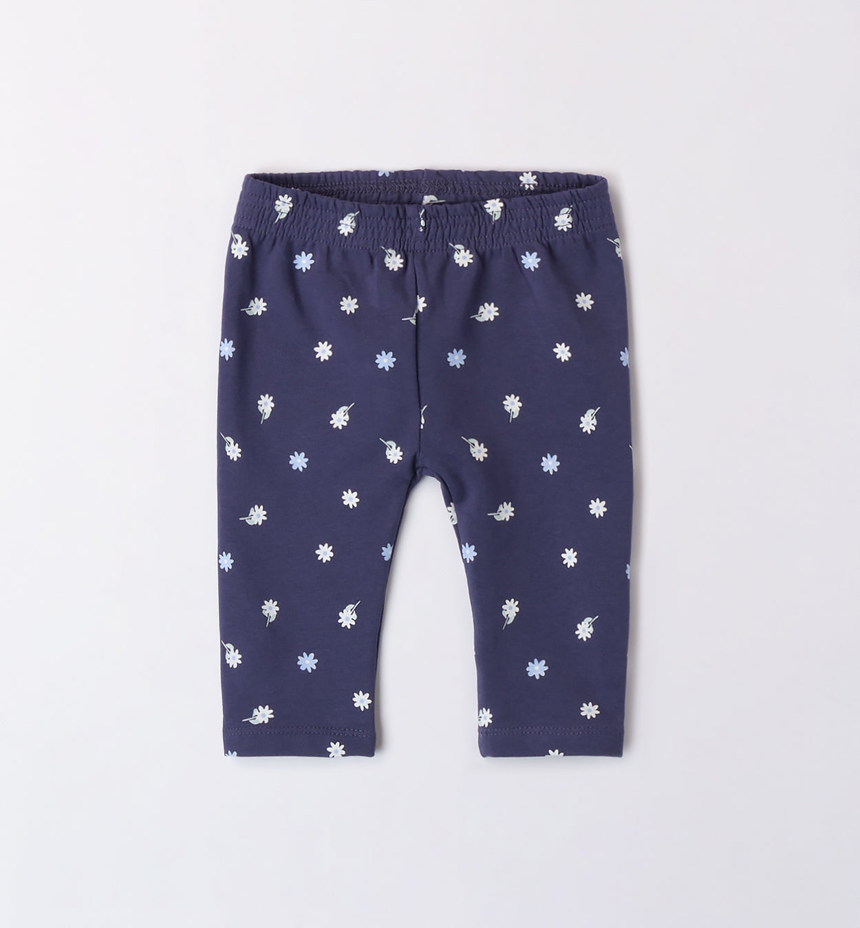  leggings bambina blu navy con elastico in vita