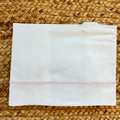 Set lenzuola neonata in cotone bianco con profilo rosa per corredino nascita