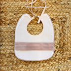 lenzuola neonata bianche con fiocco rosa applicato