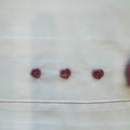 Completo lenzuola neonata in cotone bianco con fiocco rosa Marsala per baby culla