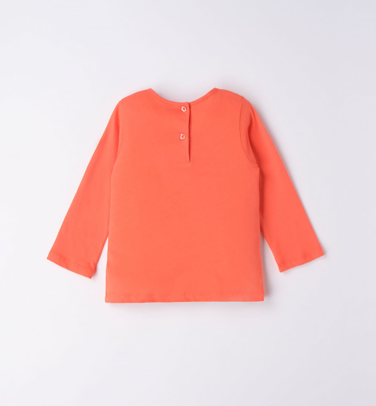 maglia-bambina-arancione-farfalle-paillettes-retro.