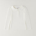Completo bimba rosa iDO con cardigan e gonna plissettata, vista frontale