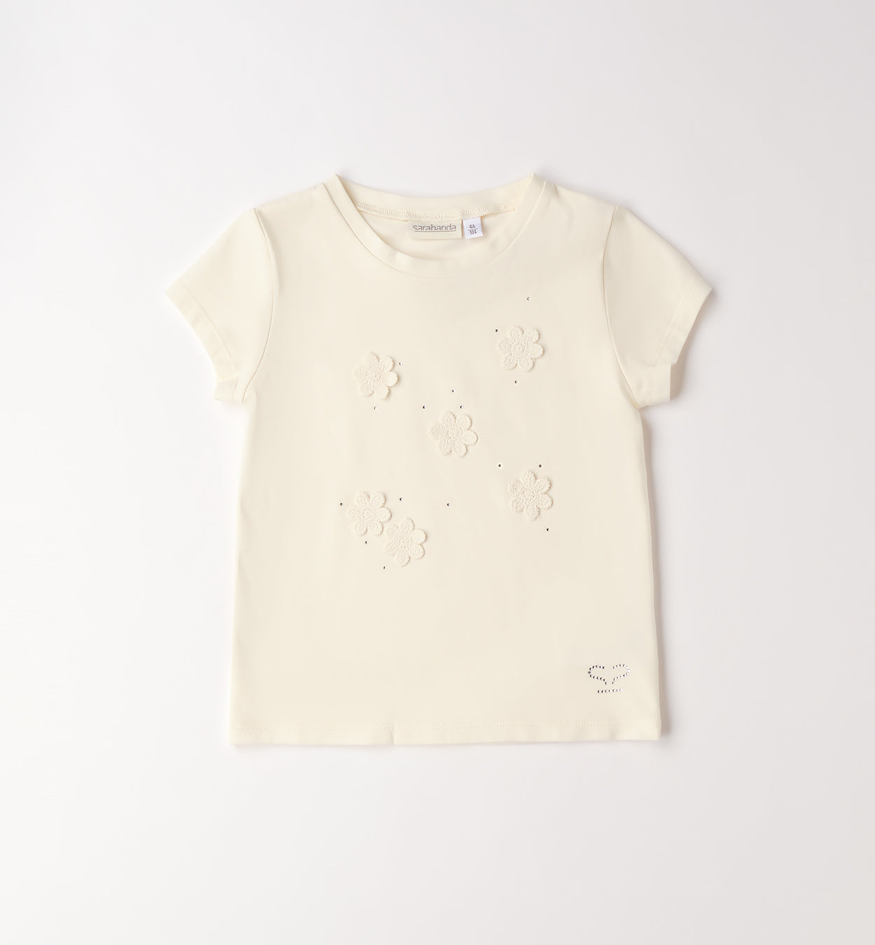 maglia-bimba-panna-cotone-fiori-applicati