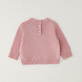 Completo bimba con maglia rosa con orsetto e jeans blu in denim