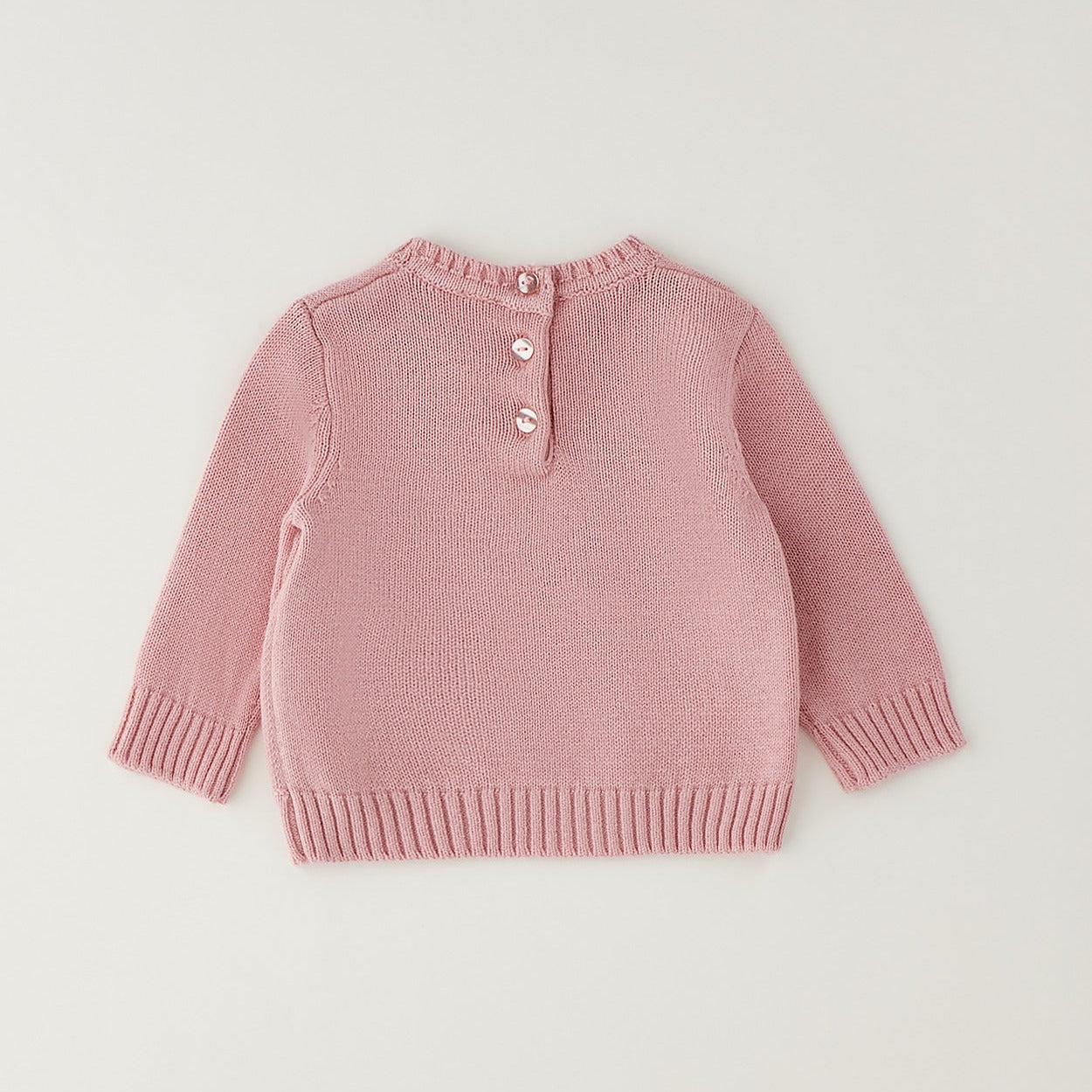 Completo bimba con maglia rosa con orsetto e jeans blu in denim