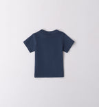 T-shirt con elefante e pantaloncini cargo verdi per bambino, abbigliamento estivo casual.