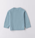 Maglione con cane e jeans blu per bambino, abbigliamento casual.