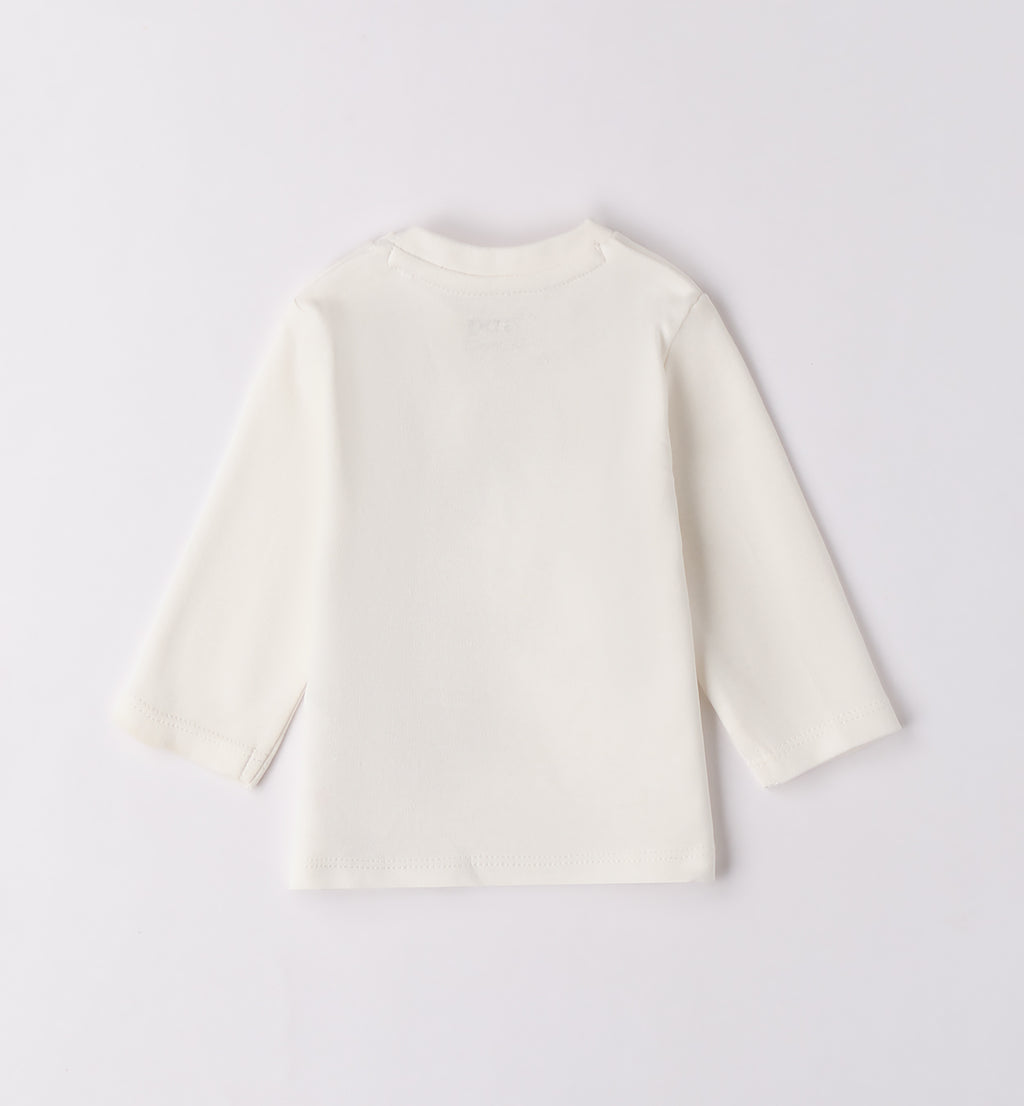 maglia bianca retro neonato cotone