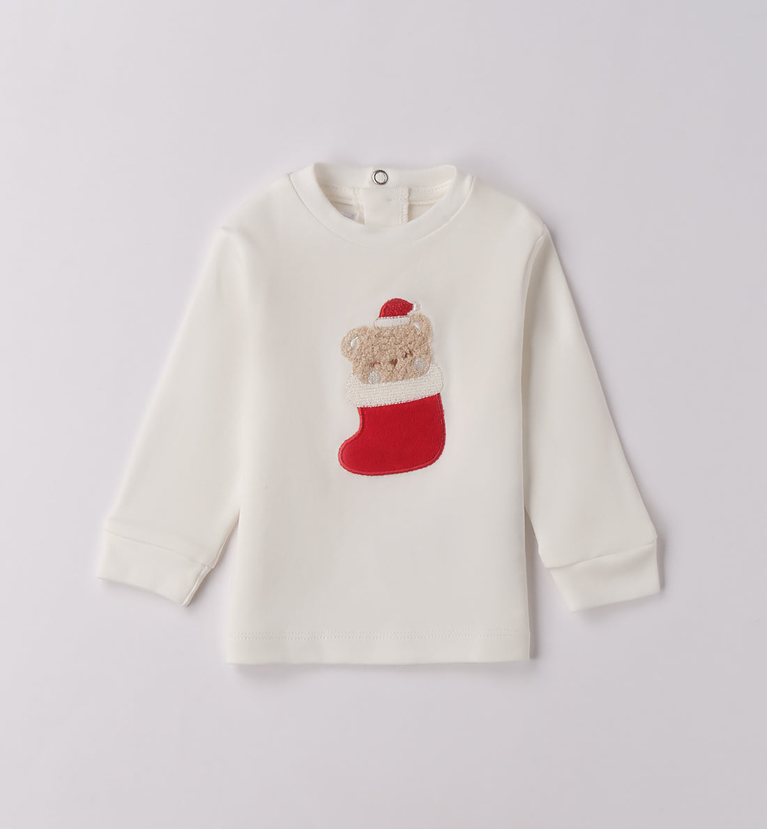 maglia bimbo natalizia cotone panna fronte