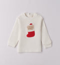 maglia bimbo natalizia cotone panna fronte