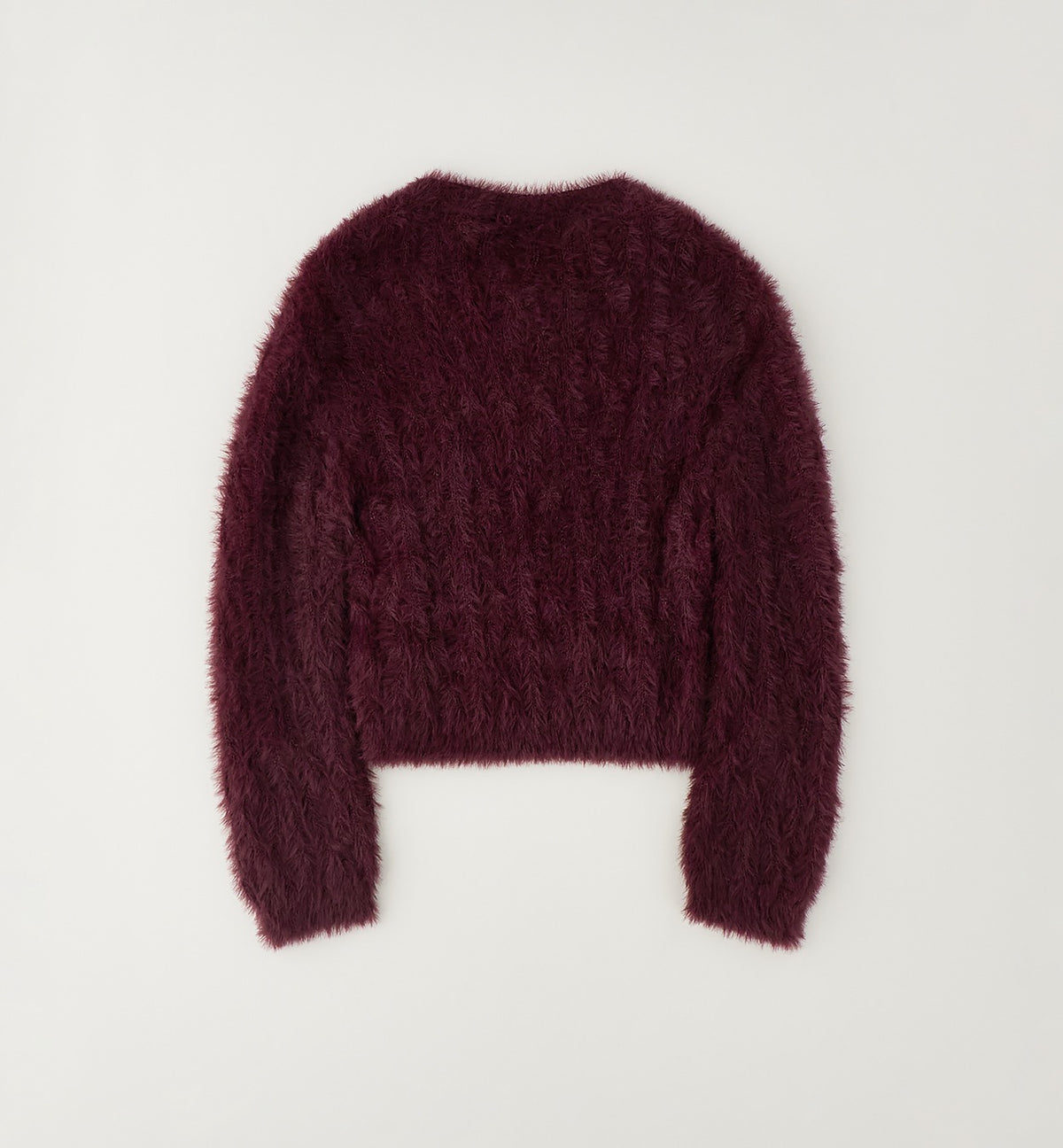 Maglioncino bimba bordeaux morbido effetto peluche