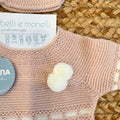Manica lavorata a maglia del completo neonata