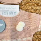 Manica lavorata a maglia del completo neonata