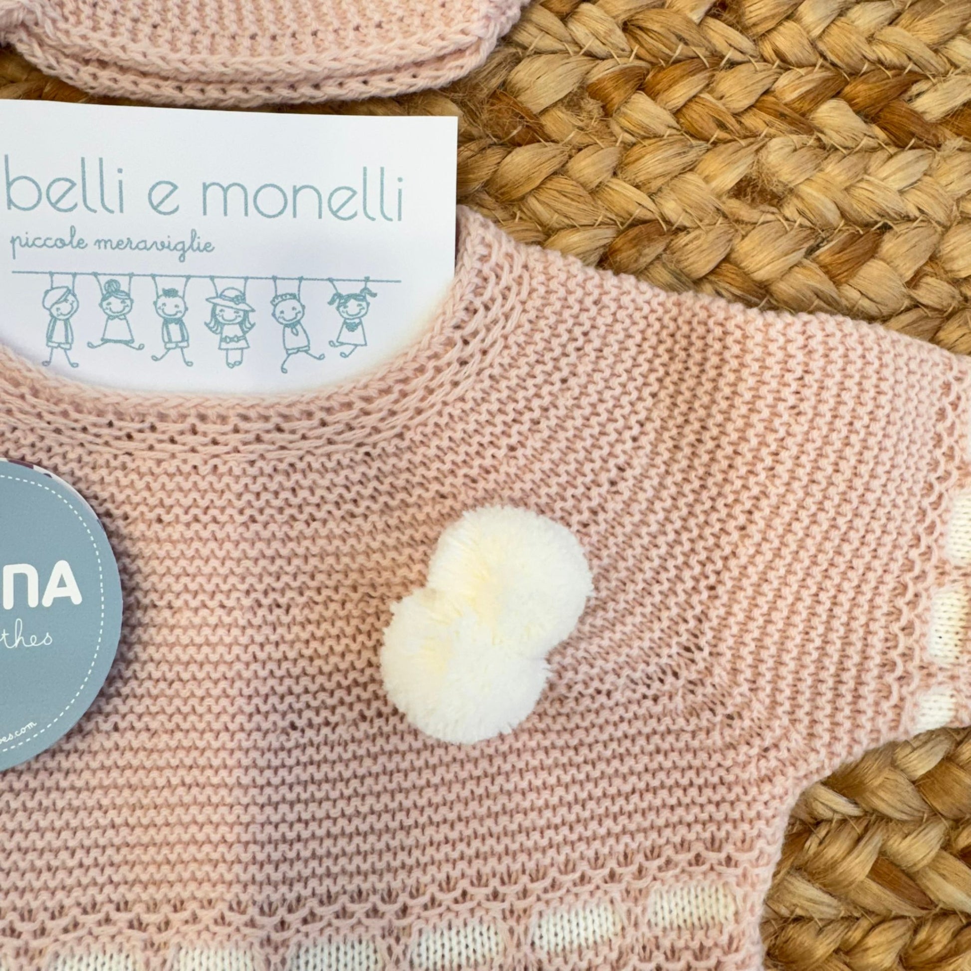 Manica lavorata a maglia del completo neonata