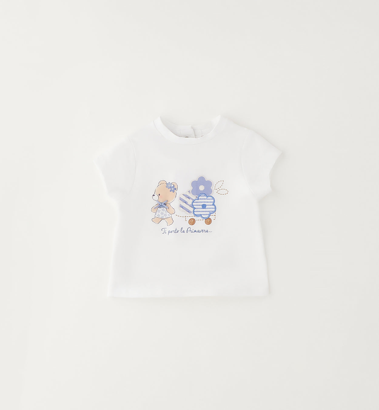 outfit bambina estivo elegante con pantaloncino effetto jeans