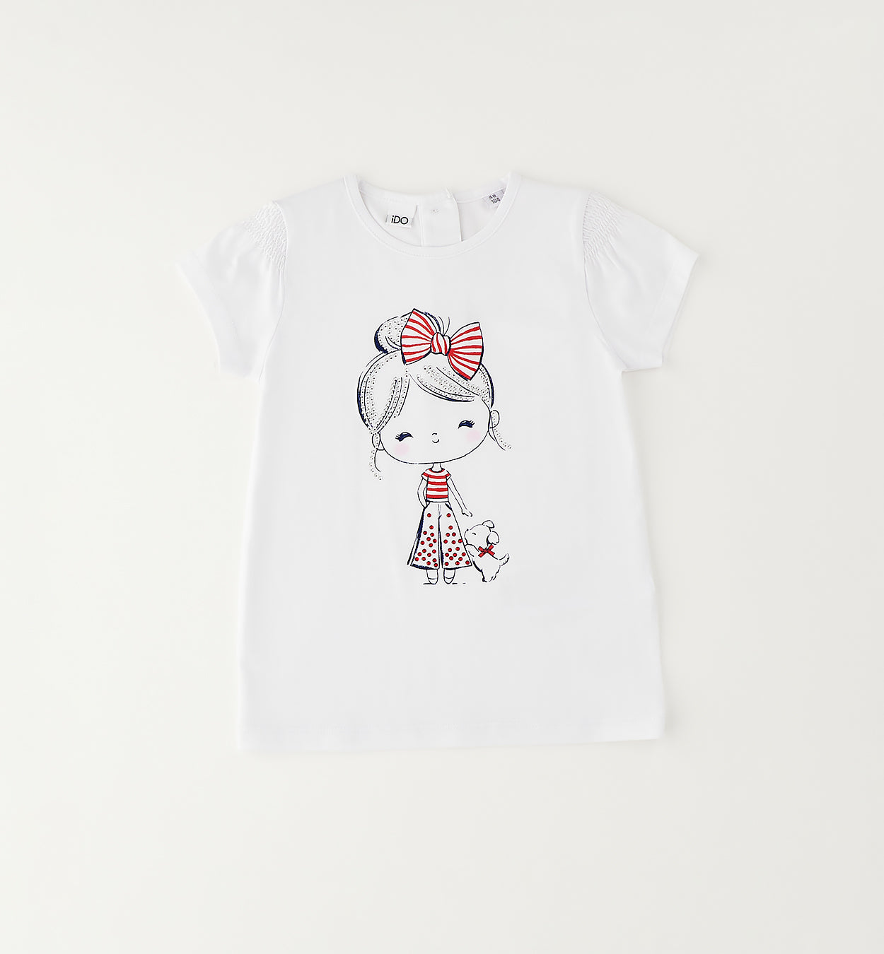 outfit bambina estivo con pantaloncino rosso