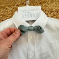 outfit elegante bambino camicia bianca lino cotone