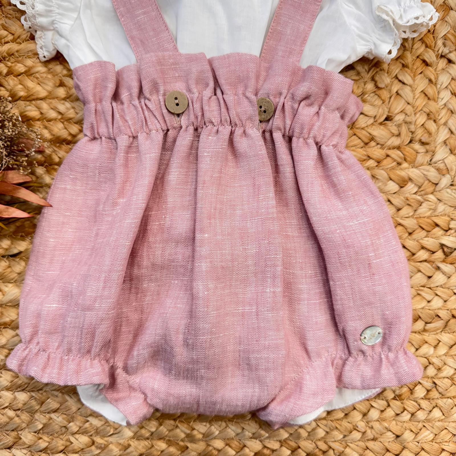 completo bambina elegante estivo in lino